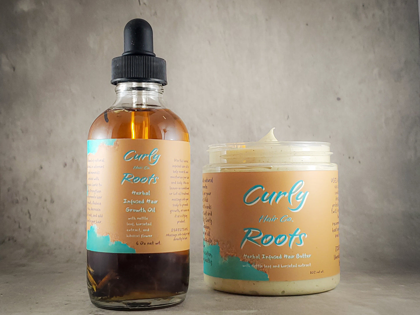 Herbal Infused Hair Butter and Herbal Infused Hair Oil Bundle